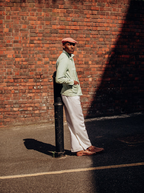 Menthe belt-back overshirt (LAST ONE)