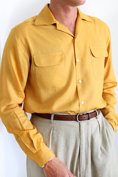 Ochre Cuban collar shirt