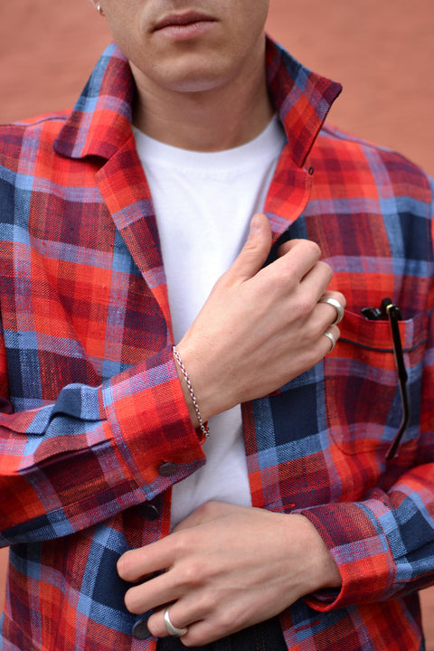 Blue and red check Cruz jacket (Boccia edition)