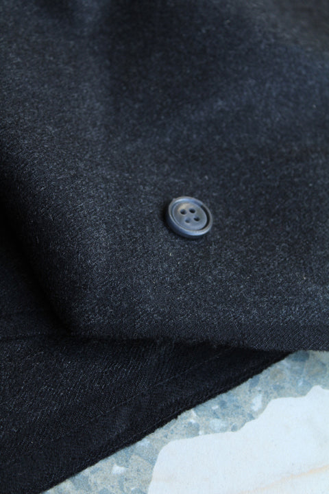 Charcoal grey combed wool - TB039