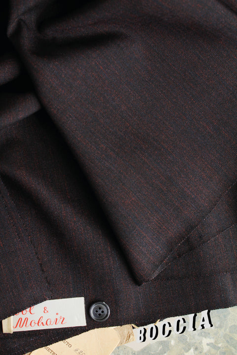 Slubby brown-rust suiting wool - TT033