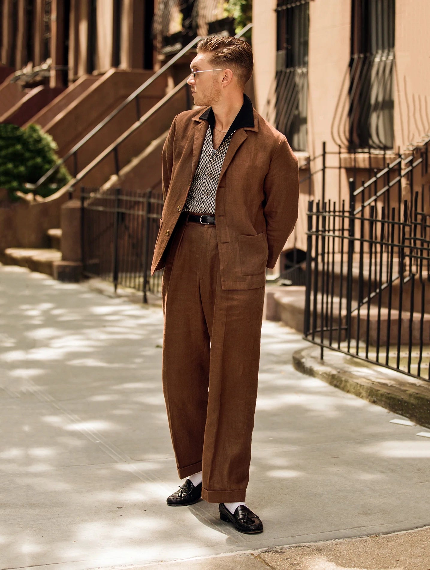 FABRIC OPTION -CHOCOLATE BROWN IRISH LINEN
