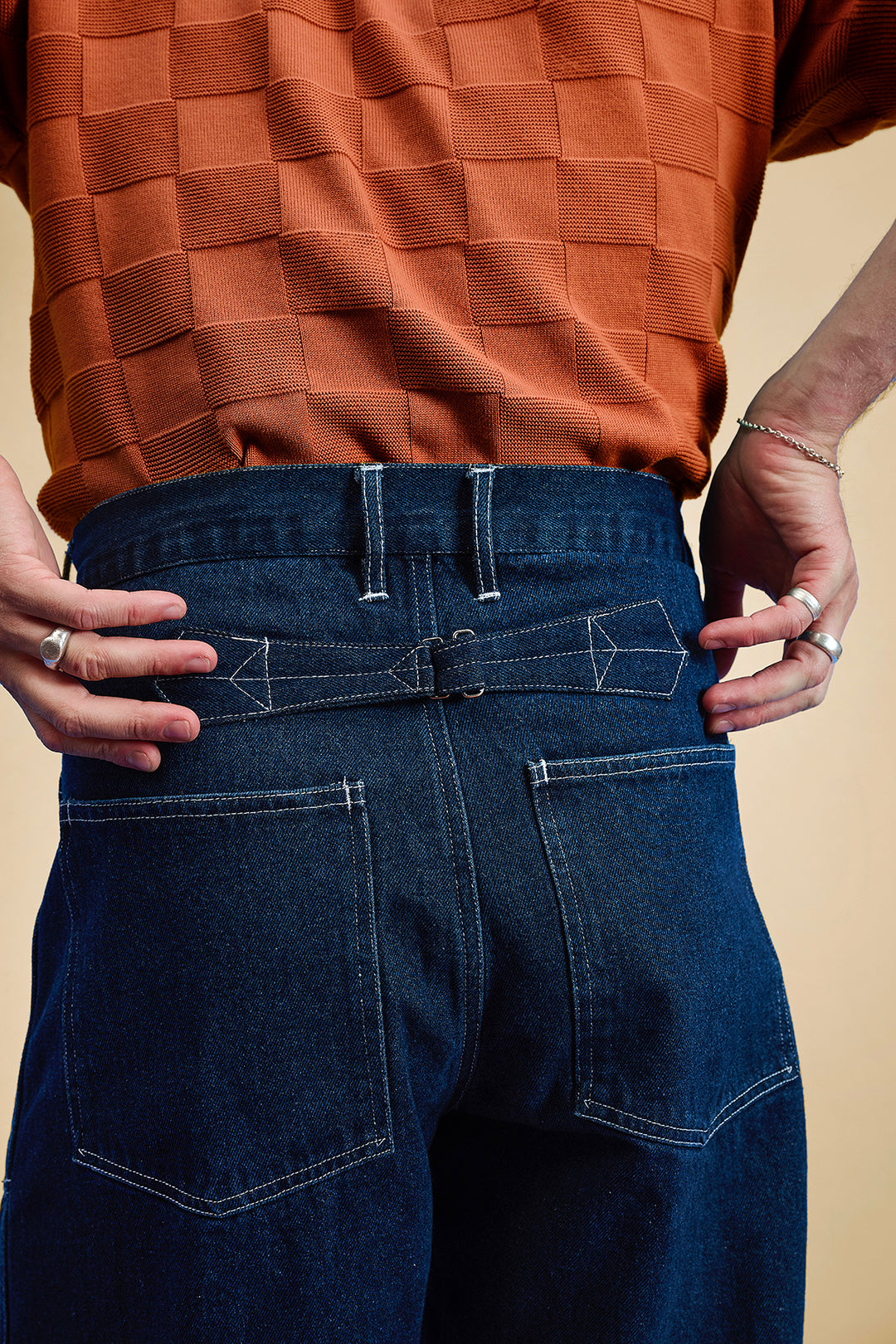 Beige Flax Patch Pocket Pants main image 0