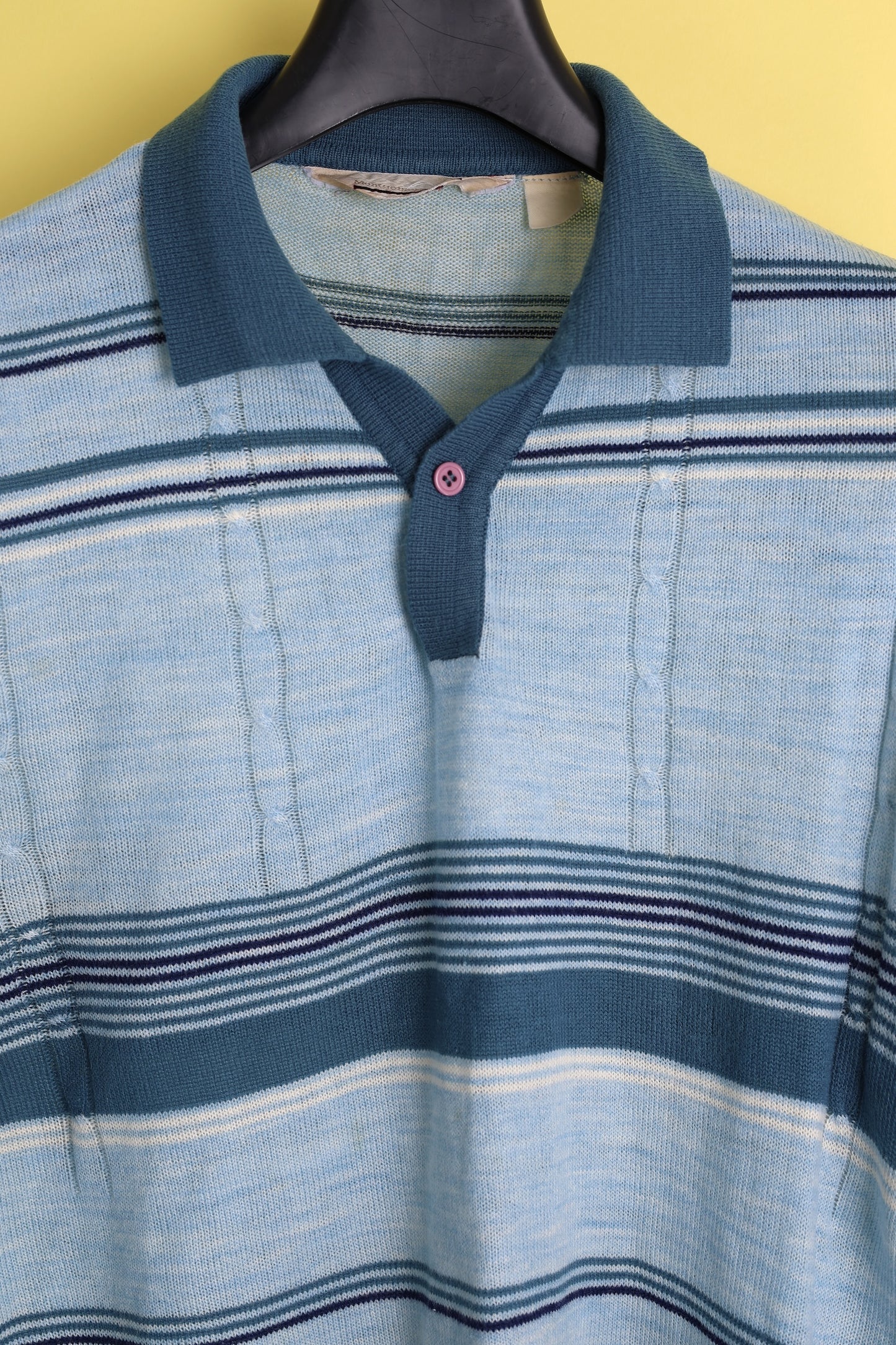 Mongomery Ward Blue Stripe Polo Shirt