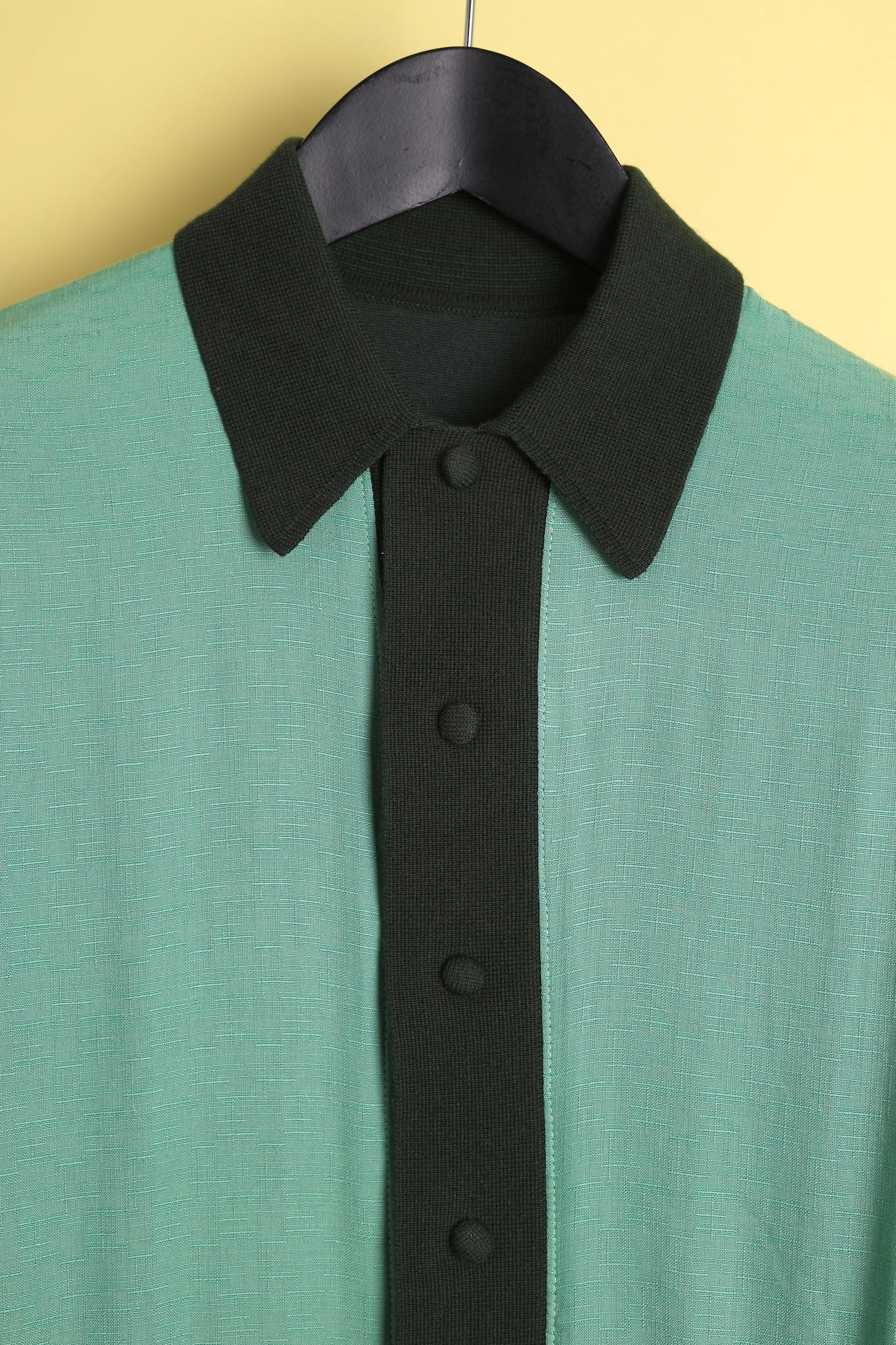 SFC Tonal Green Textured Front Panel Knit