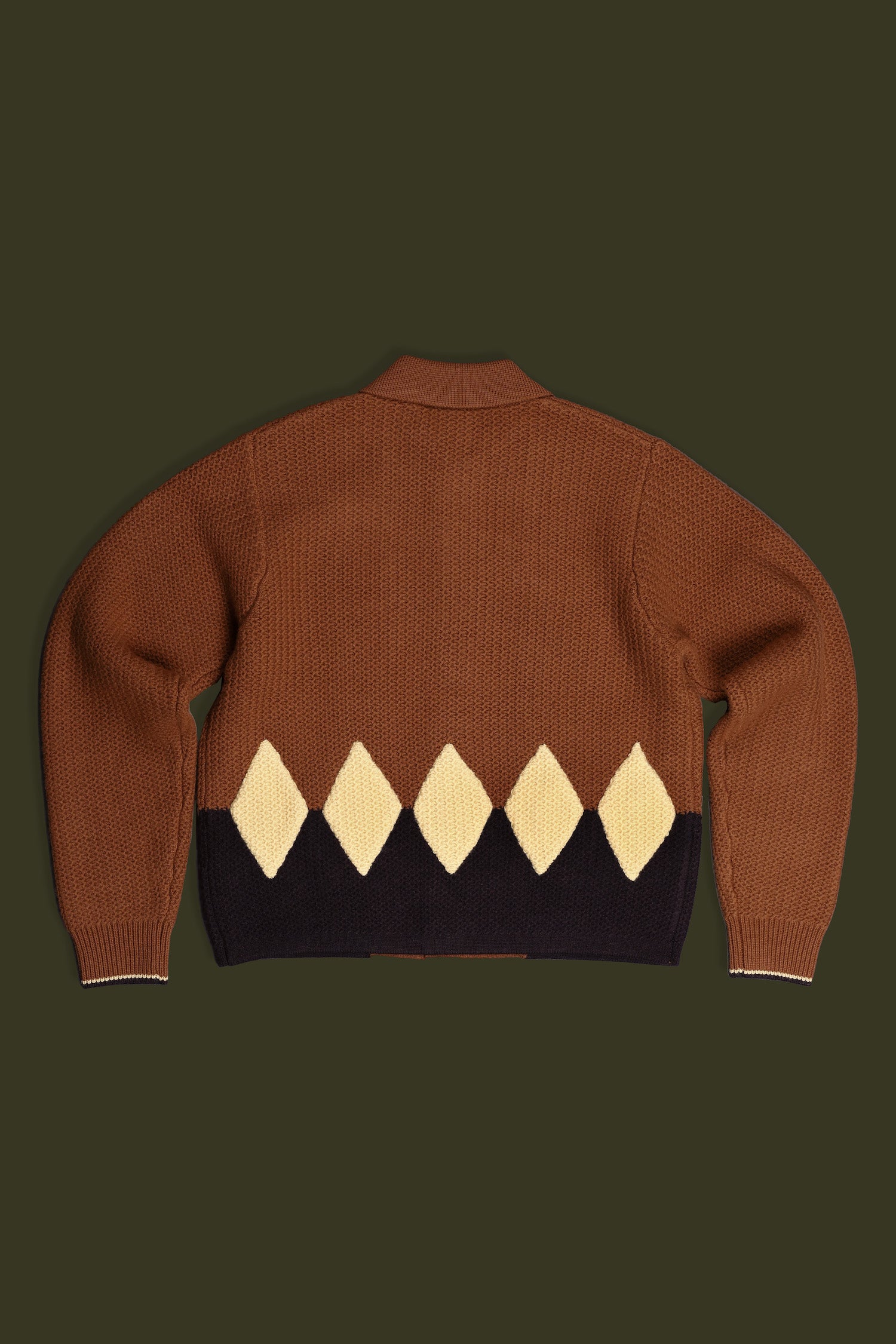 Diamond panel knit