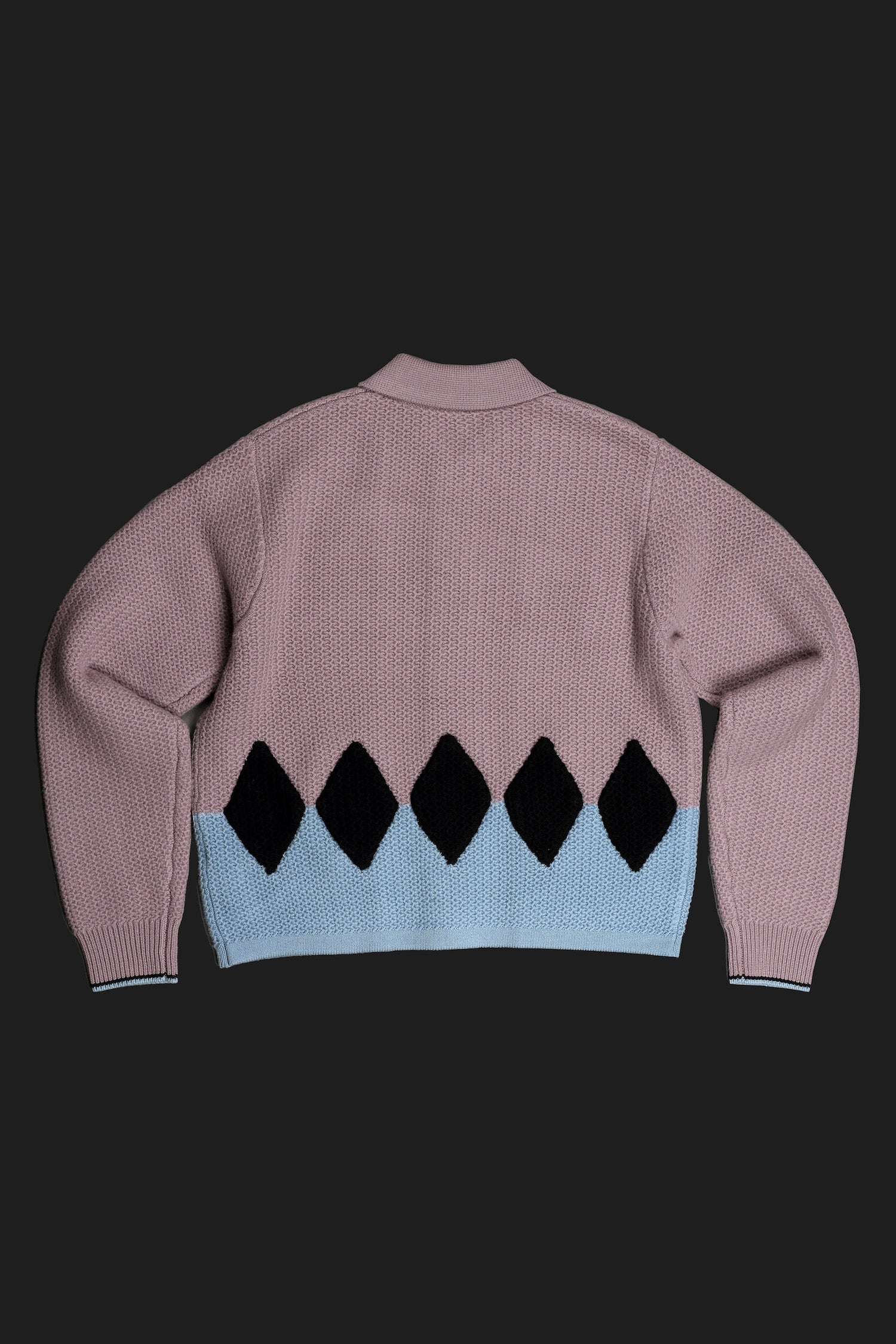 Diamond panel knit
