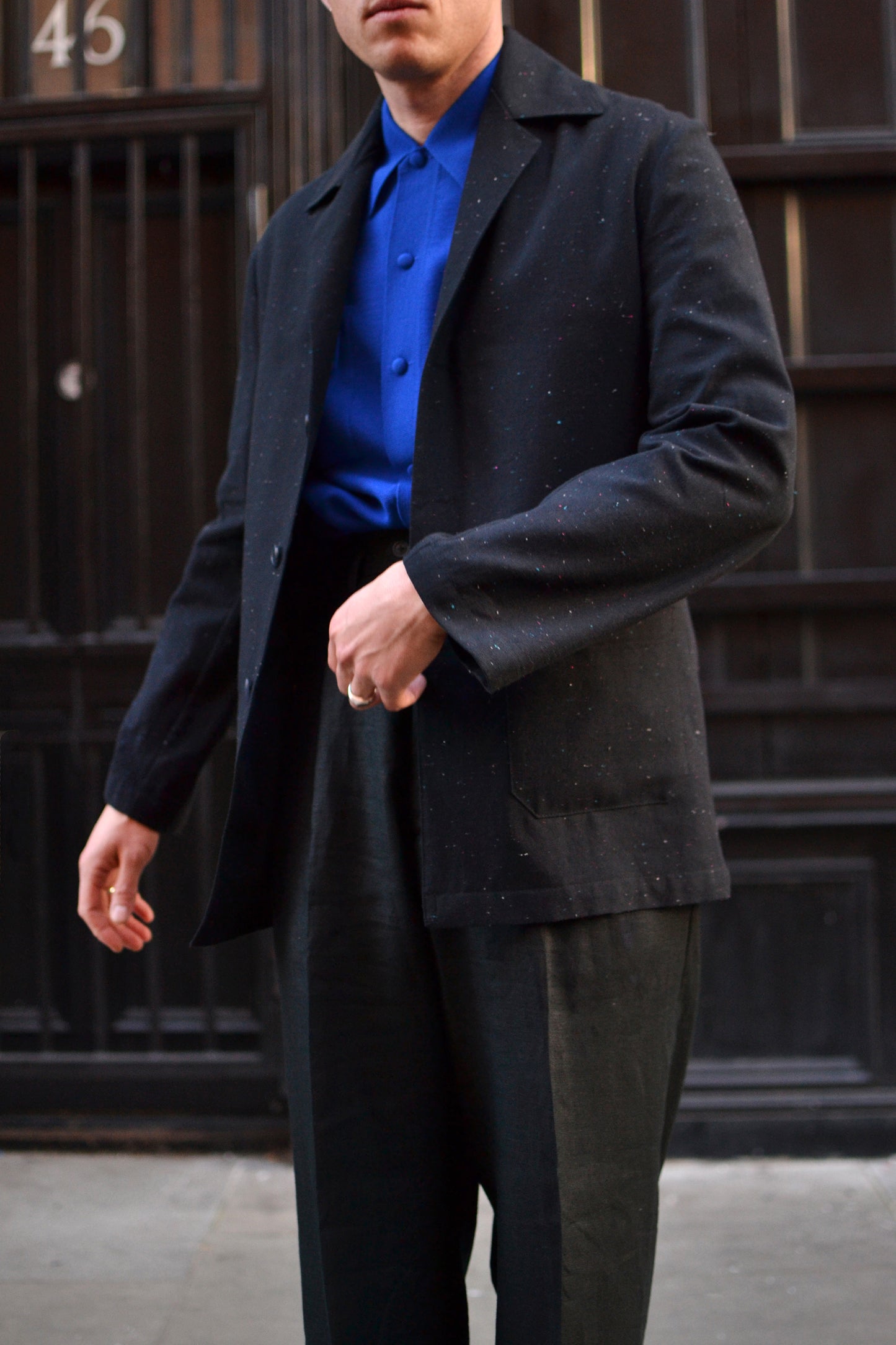 FABRIC OPTION - BLACK FLECK LINEN COTTON