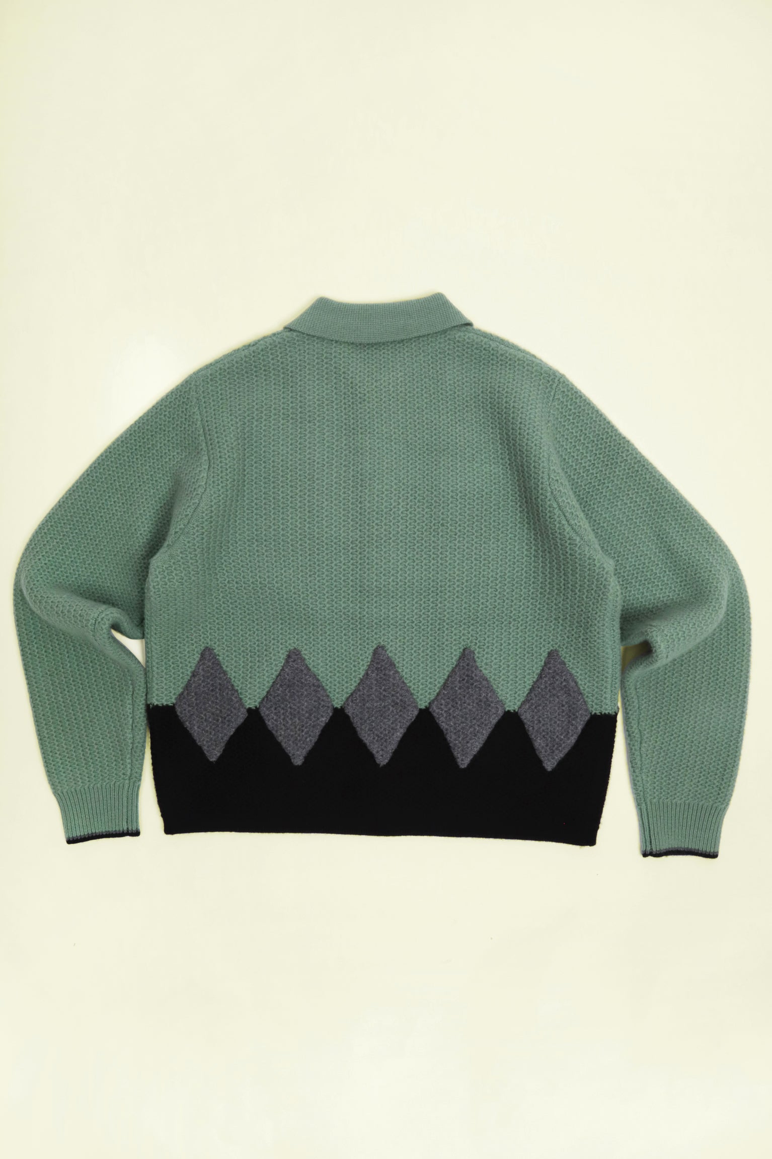 Diamond panel knit