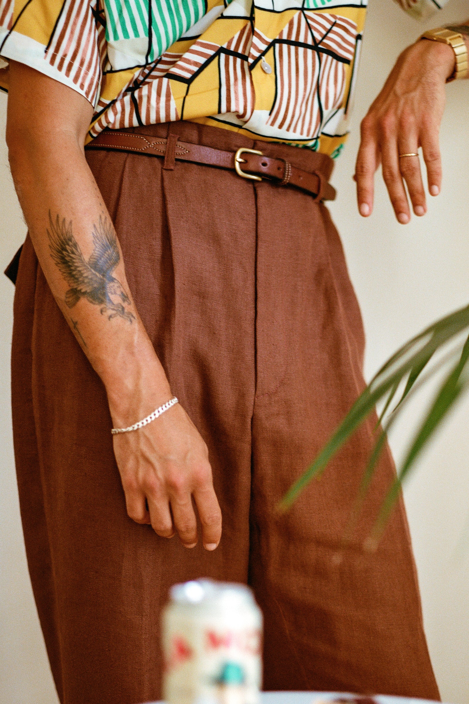 FABRIC OPTION - PLUM BROWN LINEN 