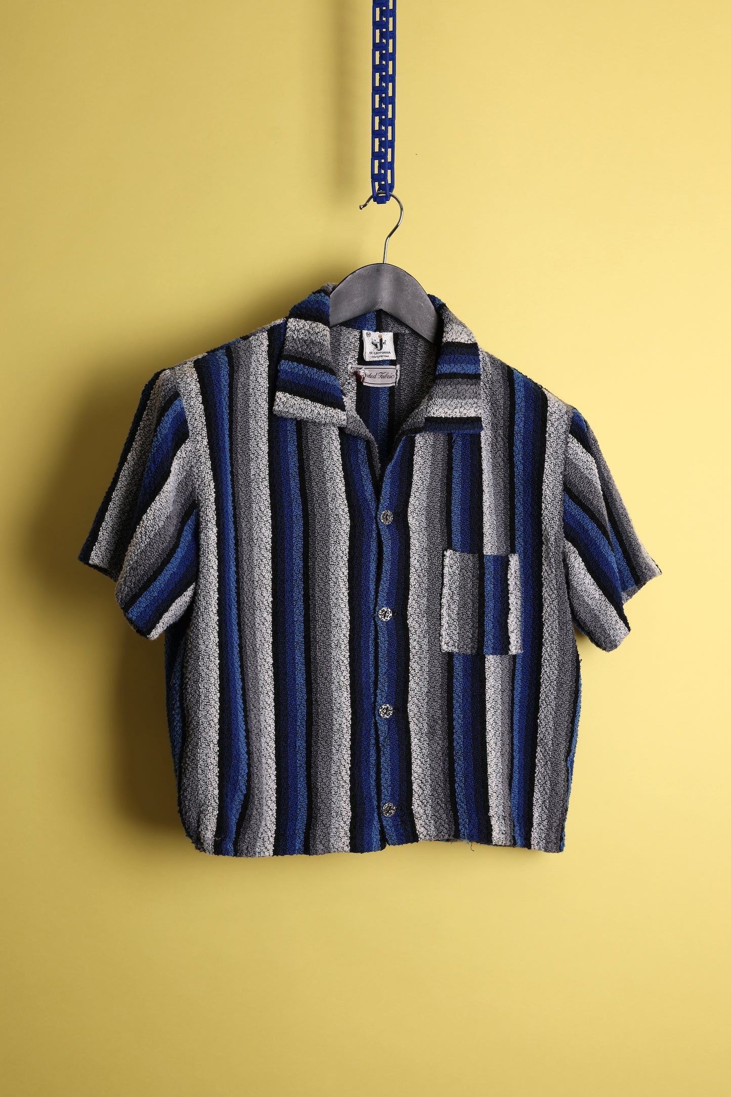 Textured stripe beach shirt