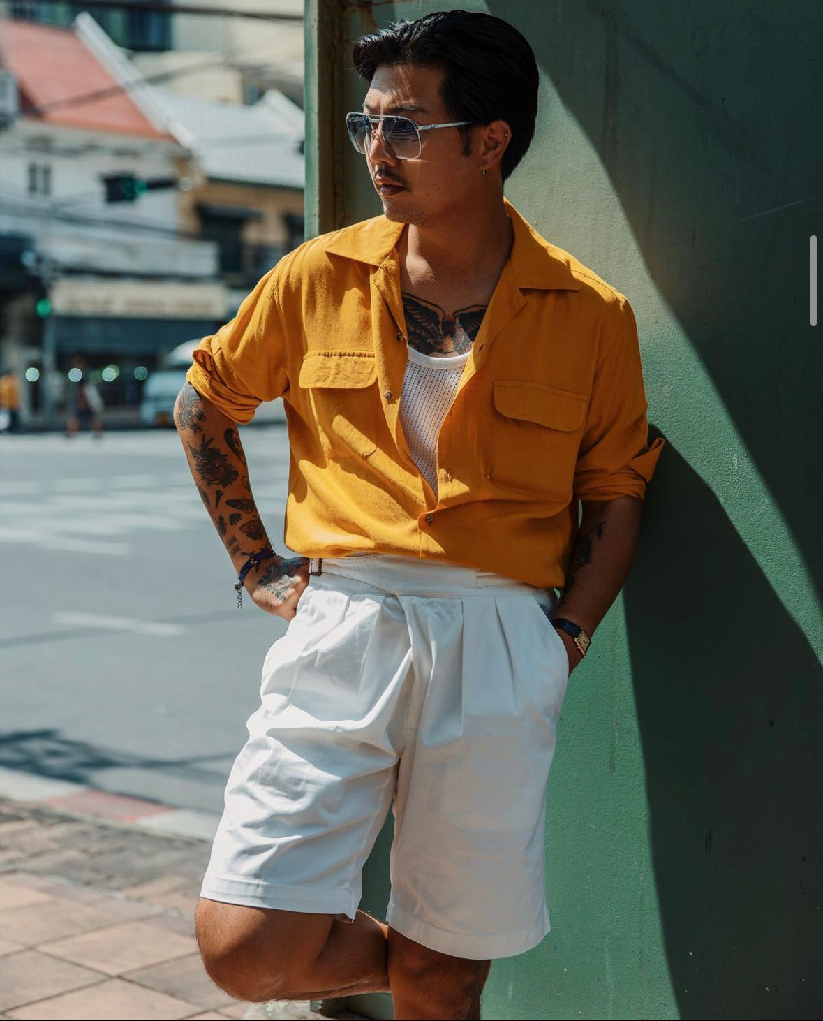Cuban collar shirt