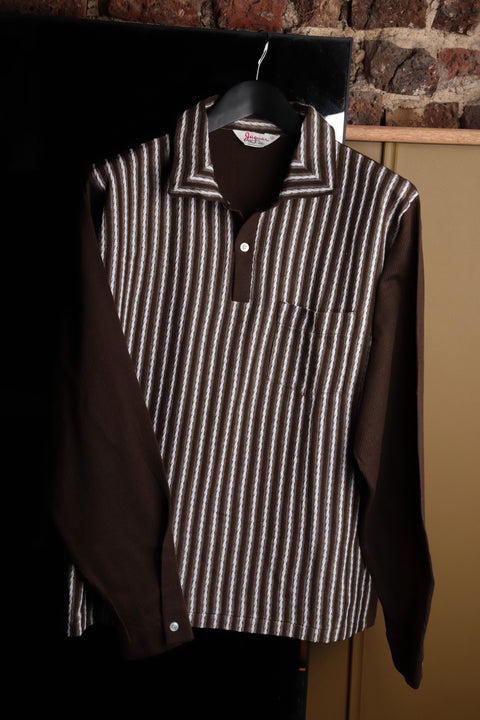 Chocolate brown and white bradided dead-stock polo (1950)