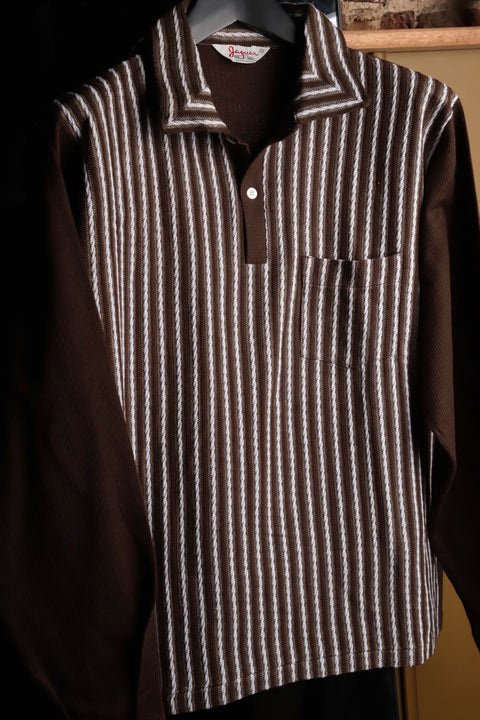 Chocolate brown and white bradided dead-stock polo (1950)