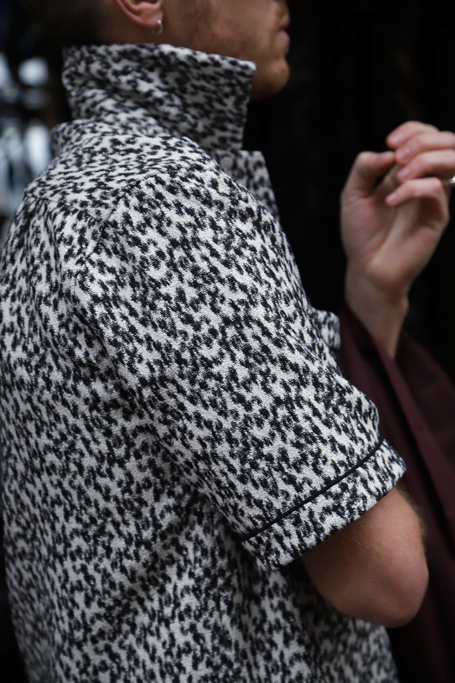 Woven leopard shirt