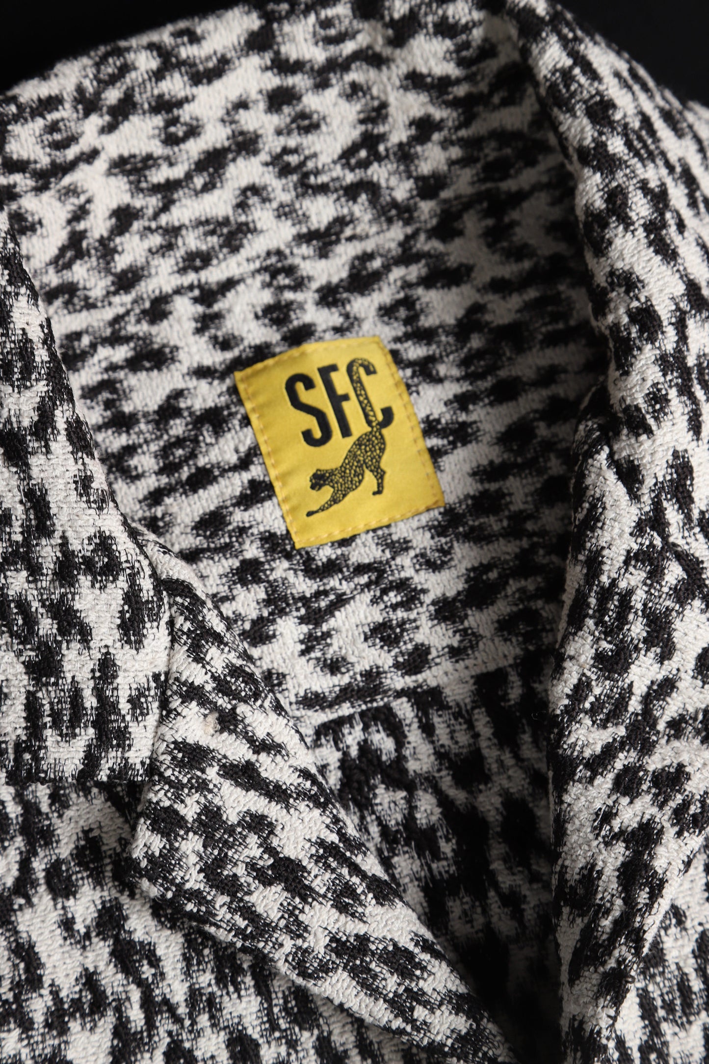 Woven leopard shirt