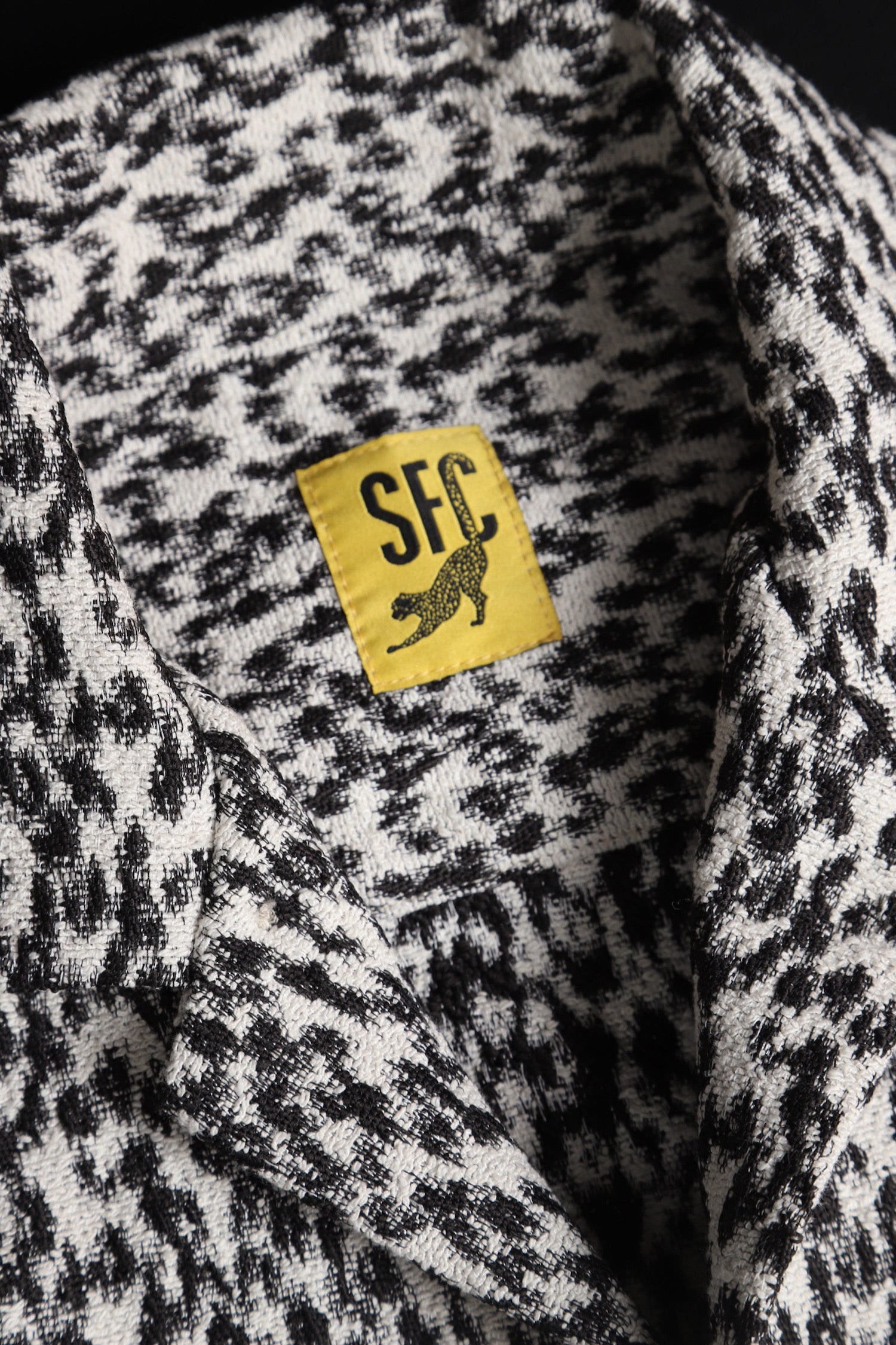Woven leopard shirt