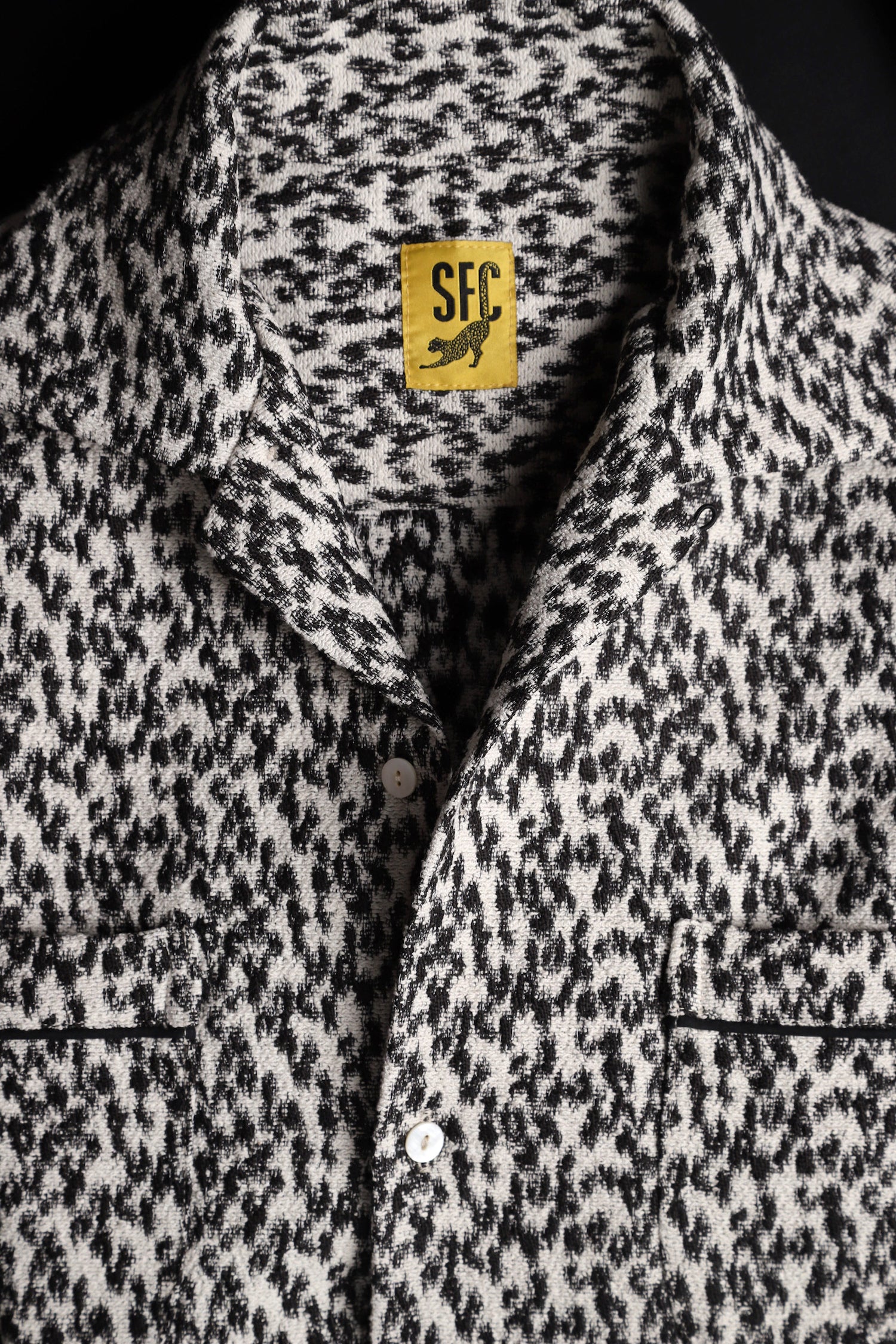 Woven leopard shirt