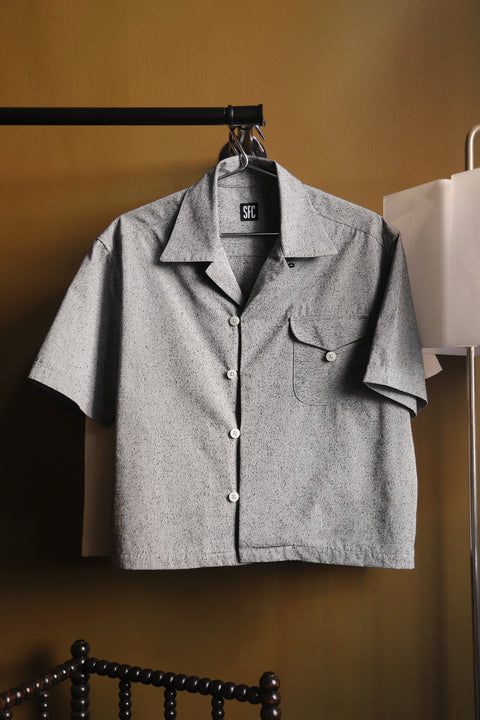 Grey black textured fleck loop pocket shirt (LIMITED)