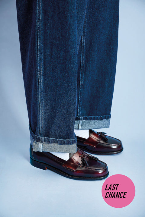 Burgundy tassel loafer - Made in England by Grenson