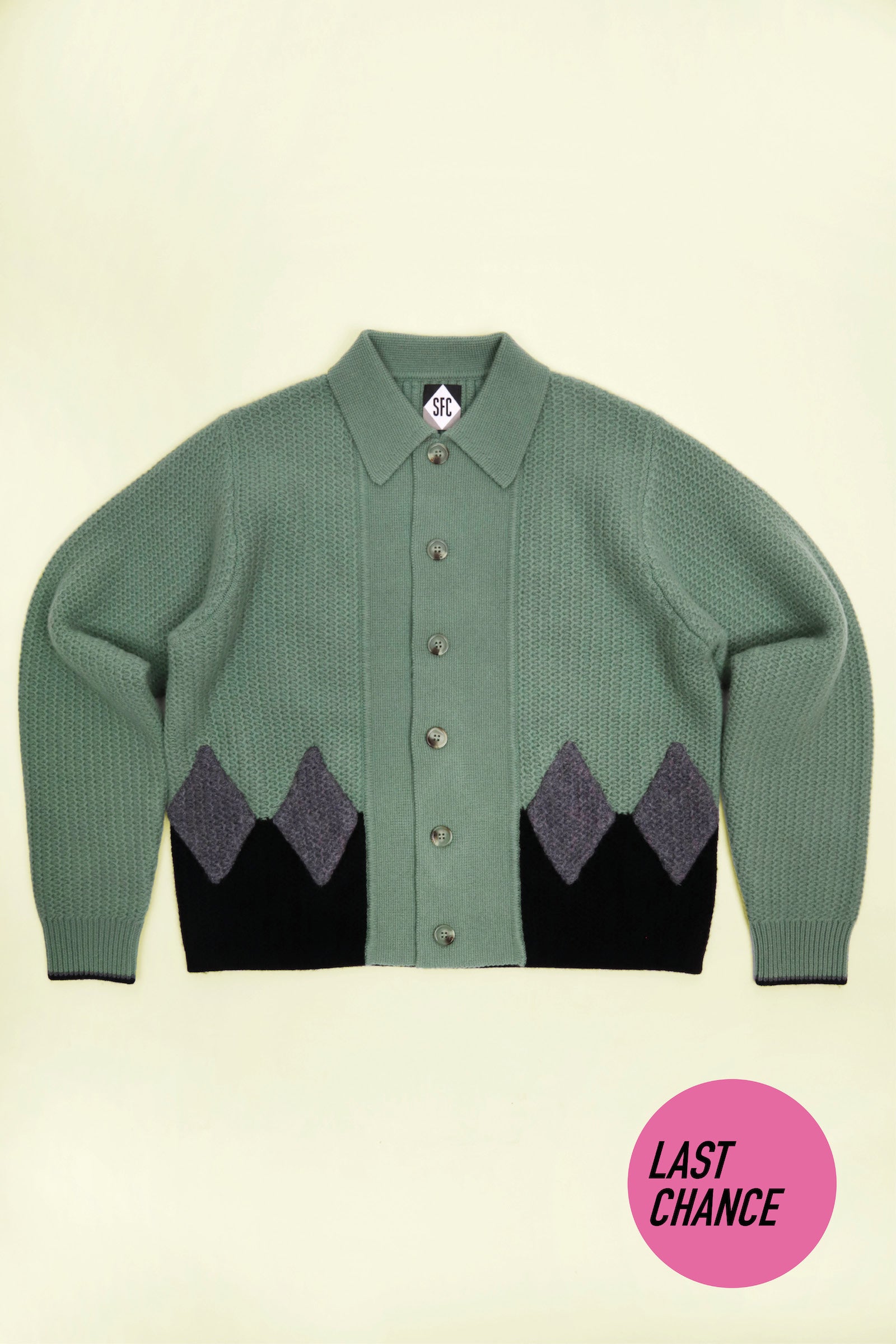Diamond panel knit