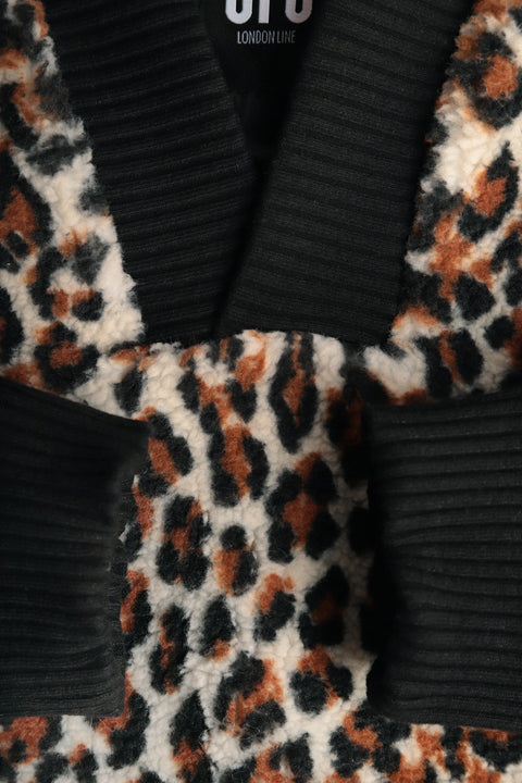 Leopard print fleece