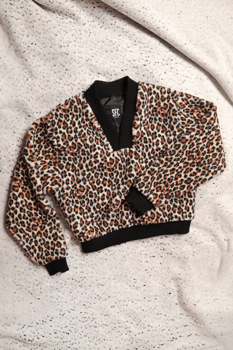 Leopard print fleece