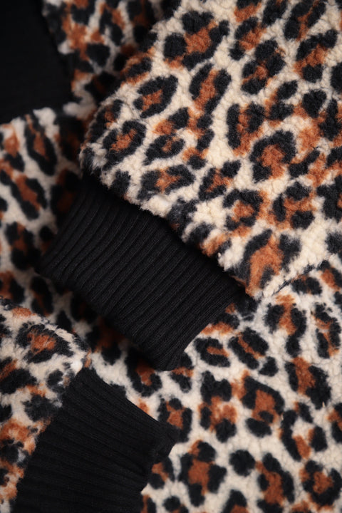 Leopard print fleece