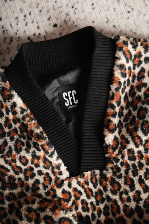 Leopard print fleece