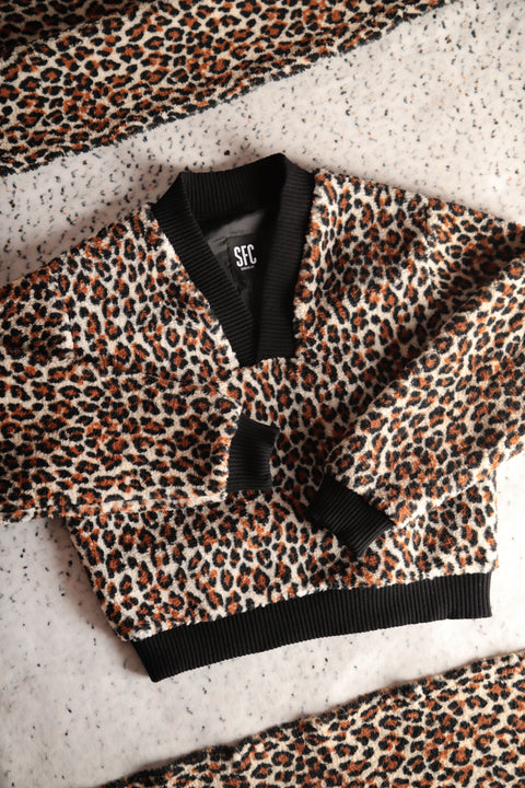 Leopard print fleece