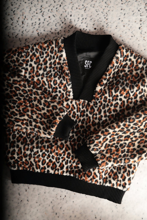 Leopard print fleece