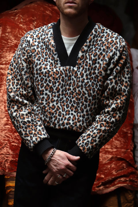 Leopard print fleece