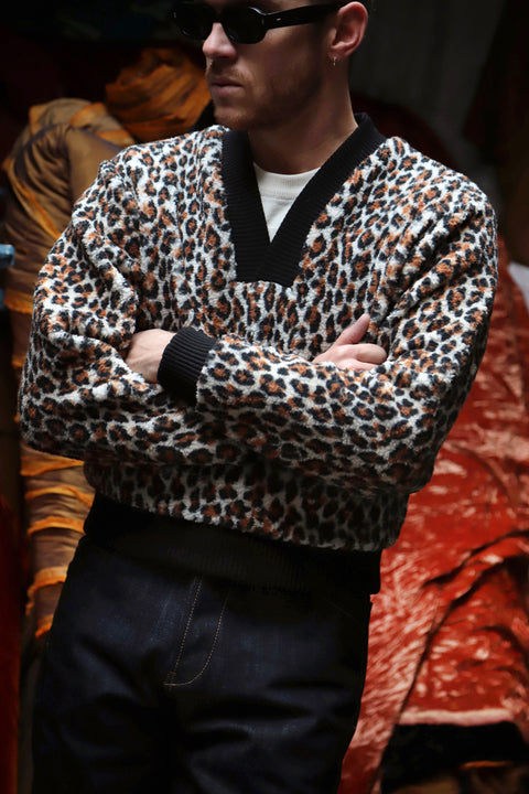 Leopard print fleece