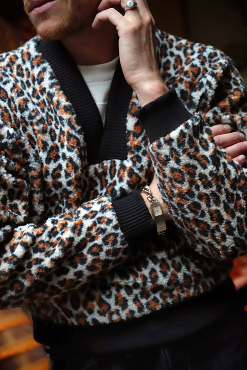 Leopard print fleece