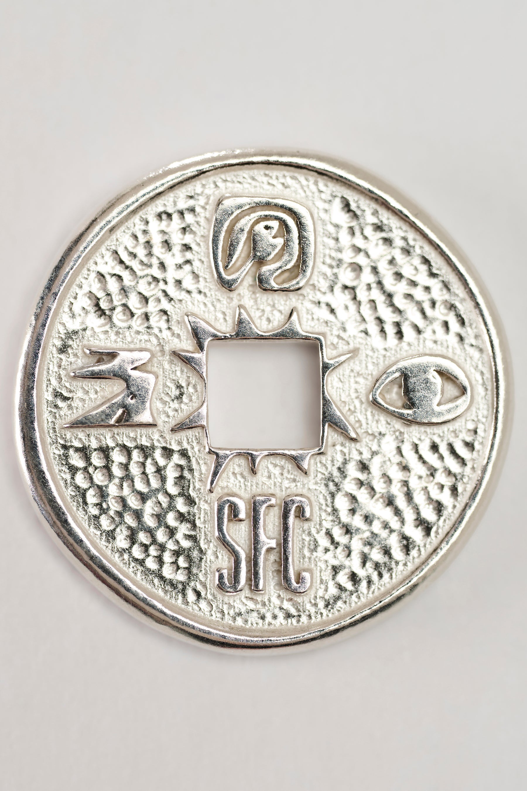 Silver lucky coin necklace