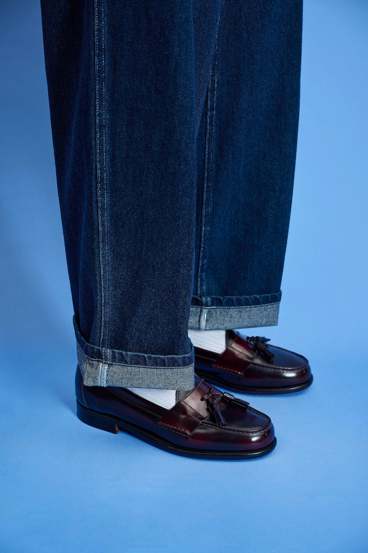 Patch pocket denim pants