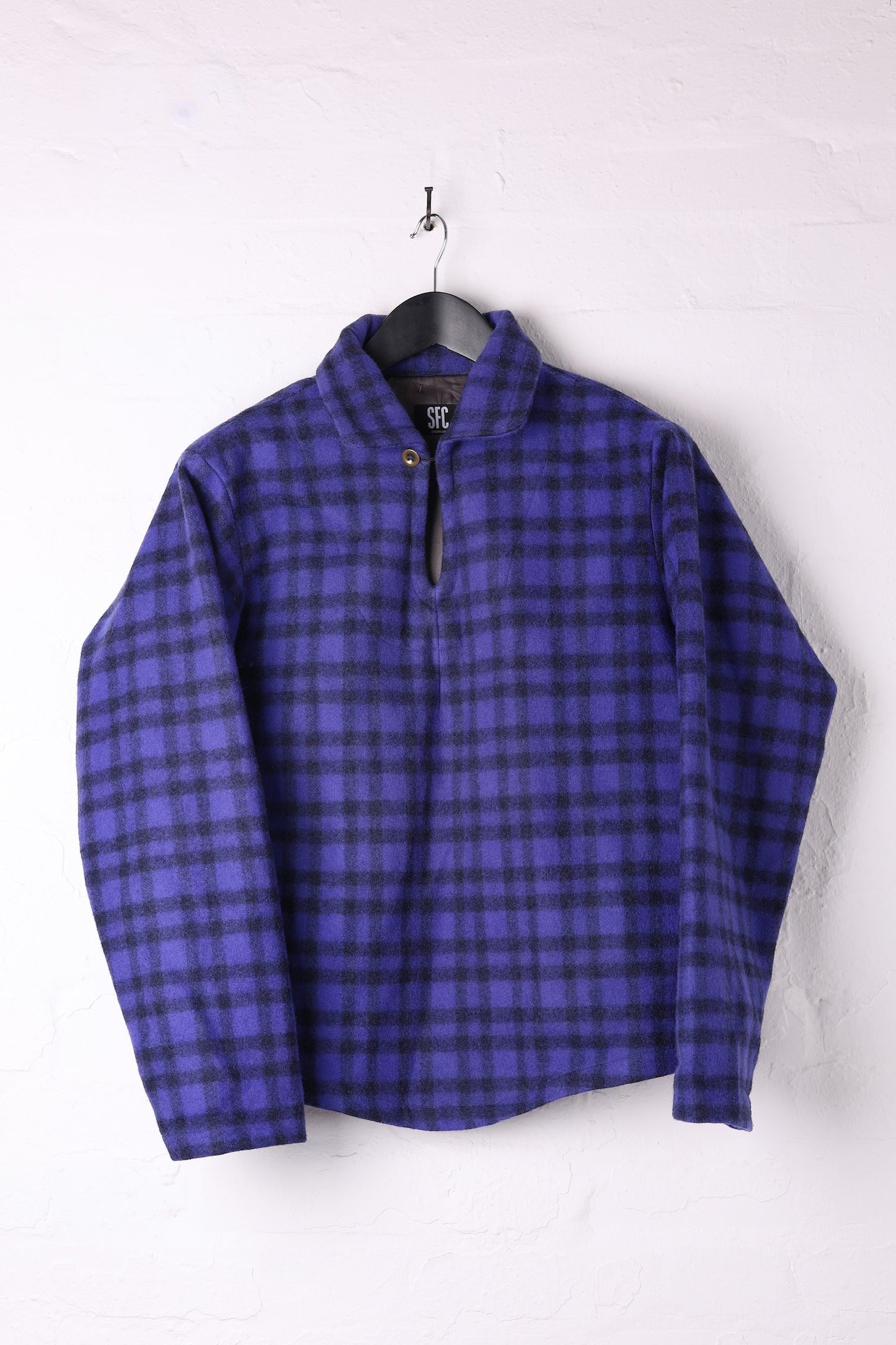 Plaid Wool Popover Jumper - S / M