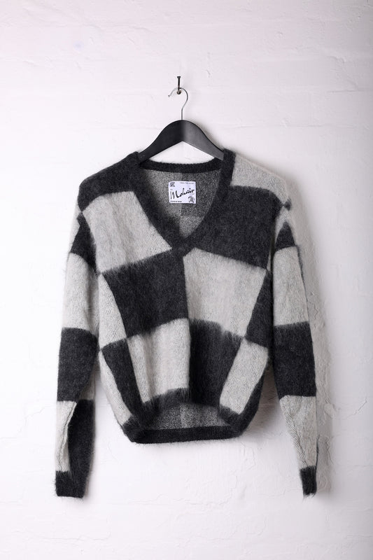 Checkerboard Mohair Sweater - Sizing sample