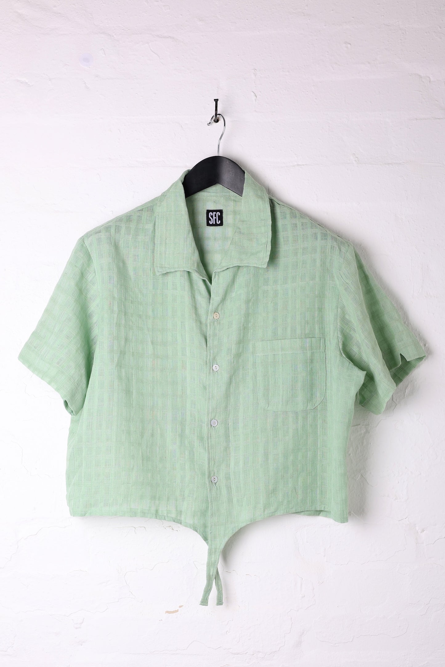 Waist-Tie Shirt Mint - XL