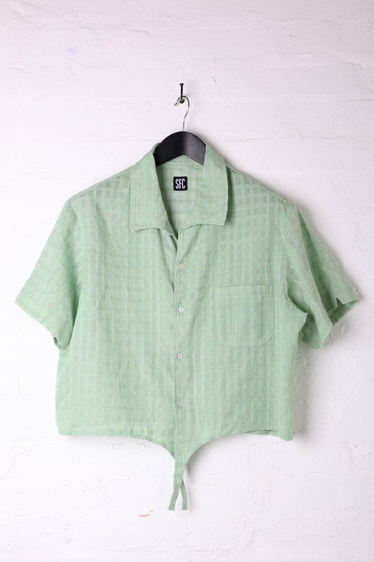 Waist-Tie Shirt Mint - XL