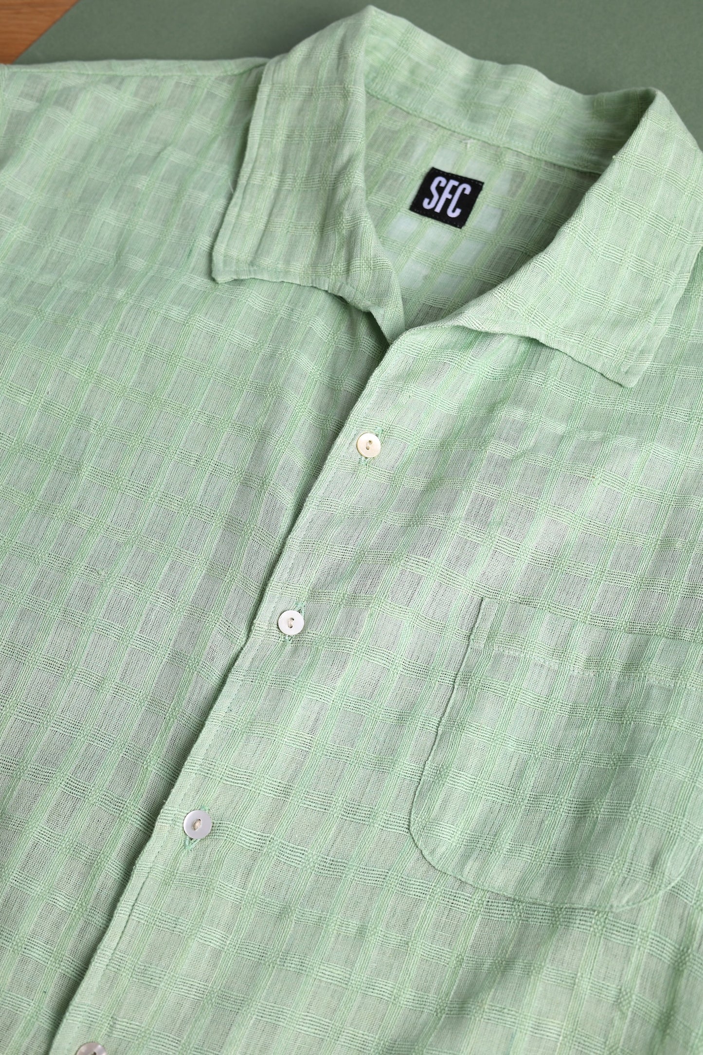 Waist-Tie Shirt Mint - XL