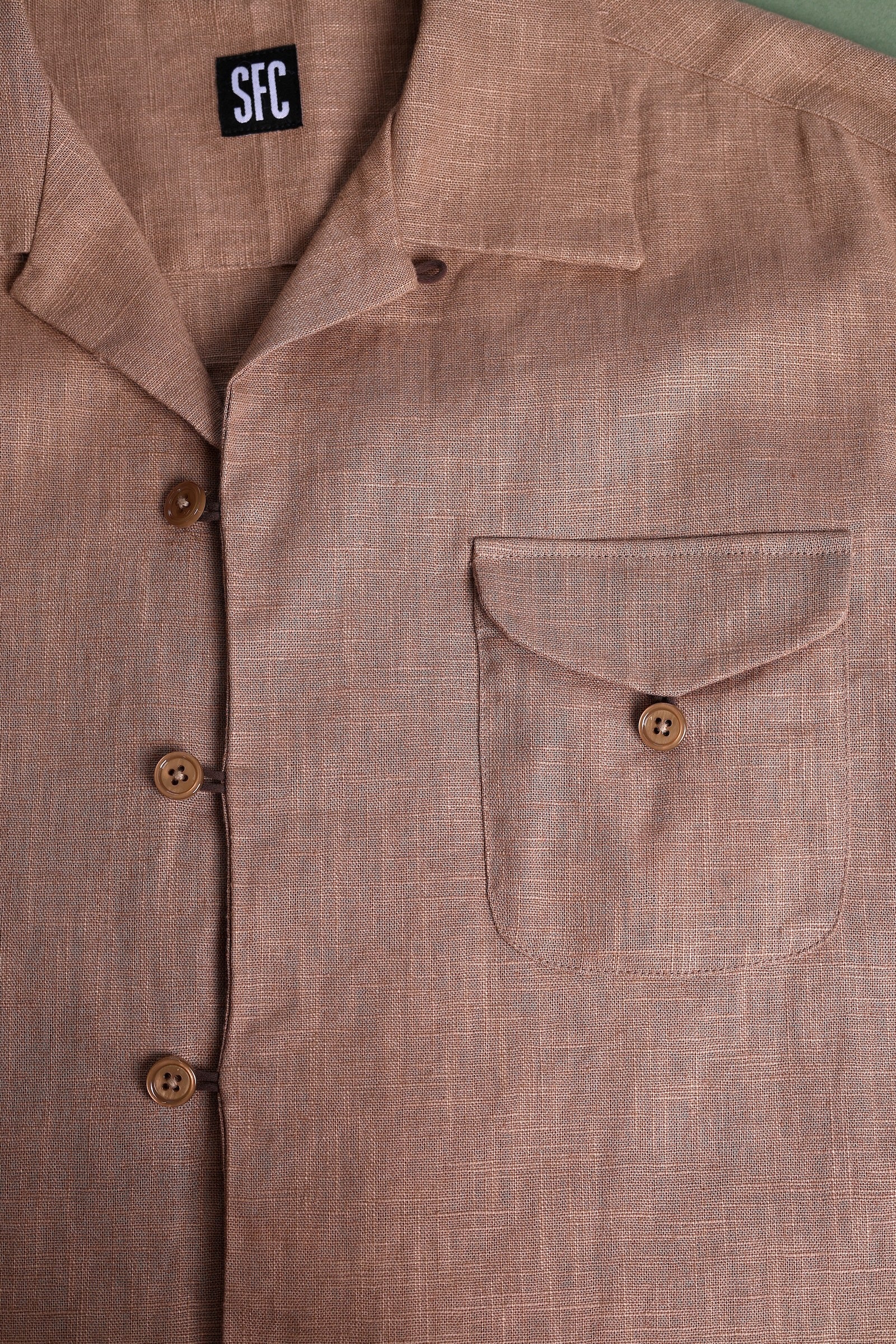 Loop Pocket Shirt Brown - M / L