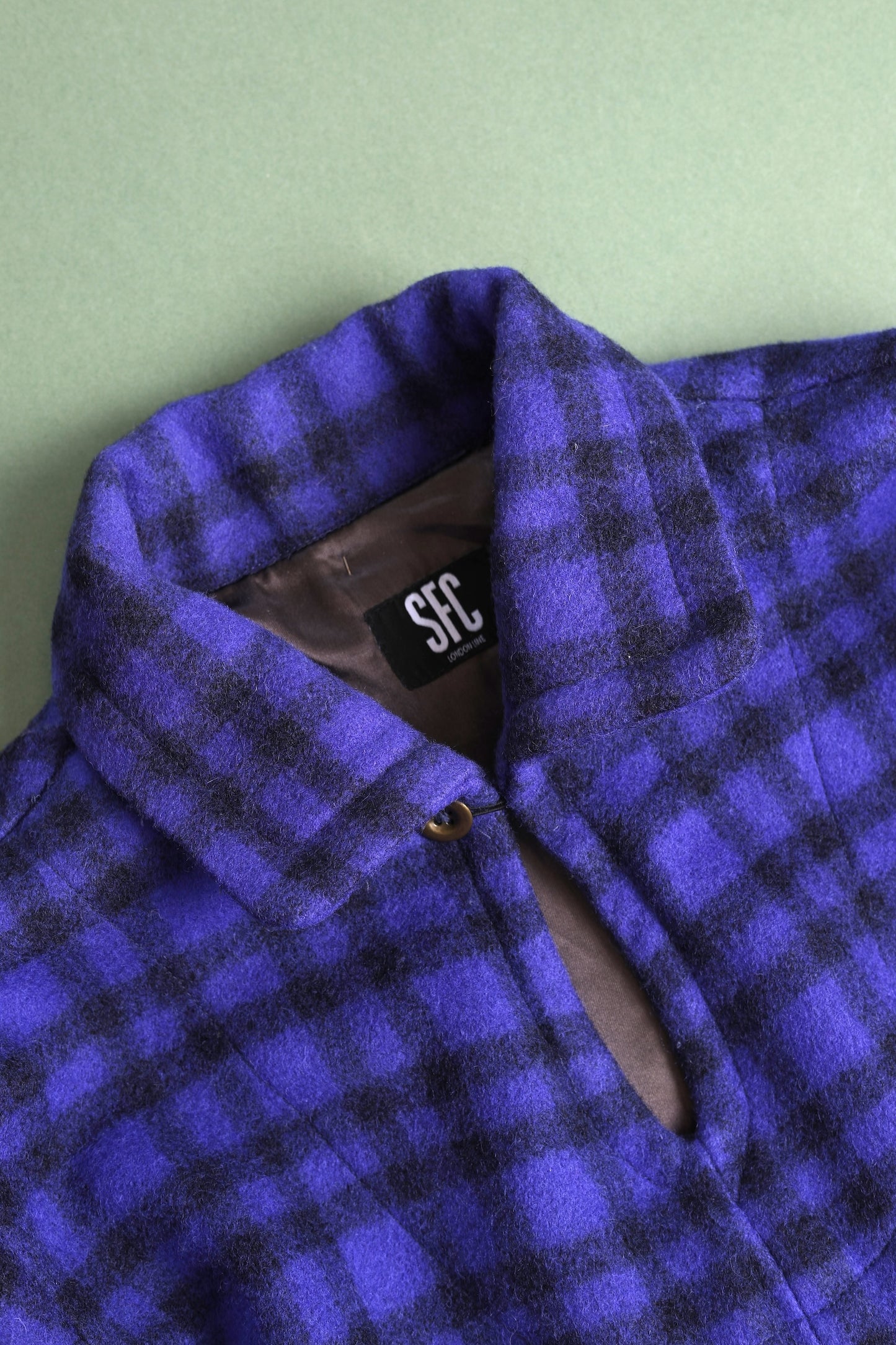 Plaid Wool Popover Jumper - S / M