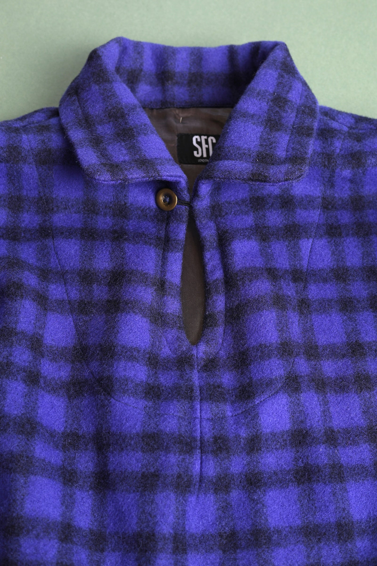 Plaid Wool Popover Jumper - S / M