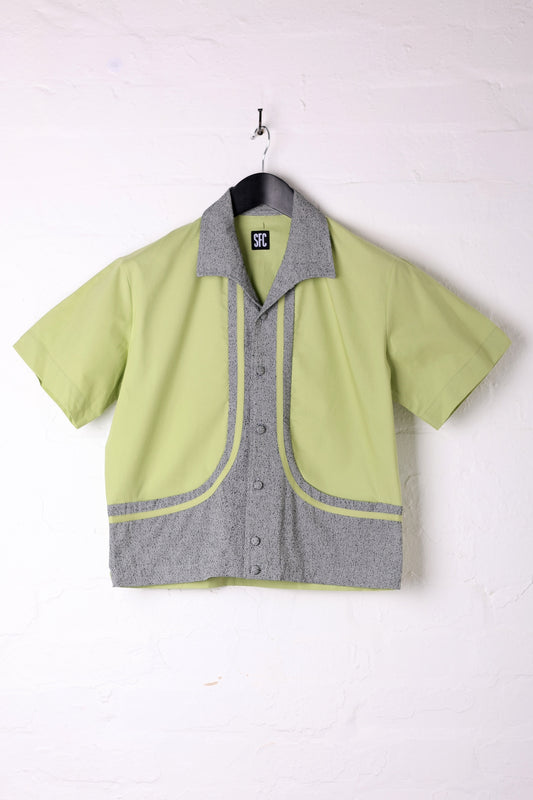 Speckled Piping Shirt Green - S/M