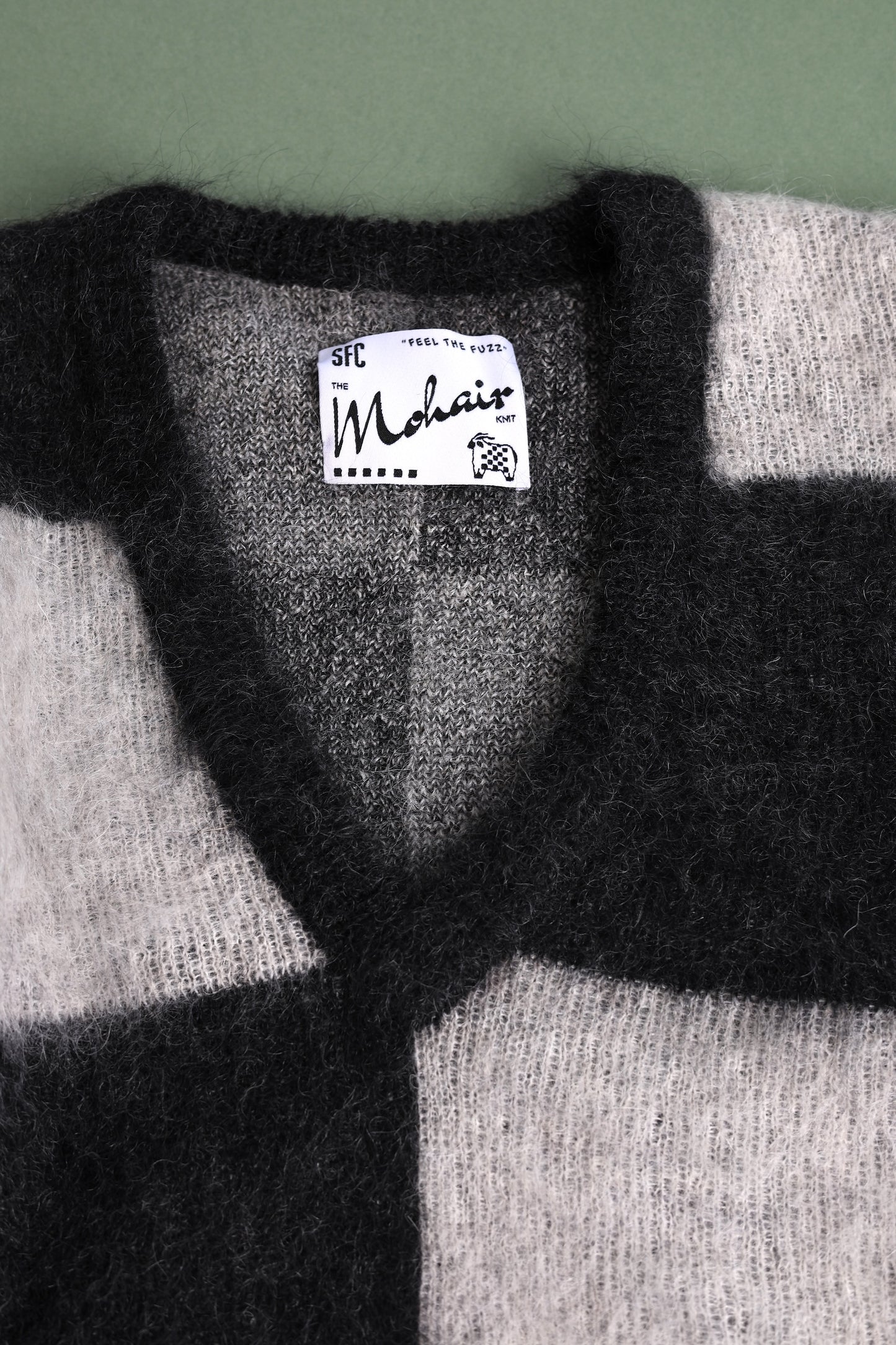 Checkerboard Mohair Sweater - M