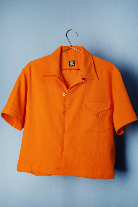 Tangerine textured loop pocket shirt