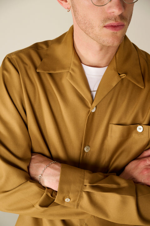 Mustard big pocket shirt overshirt