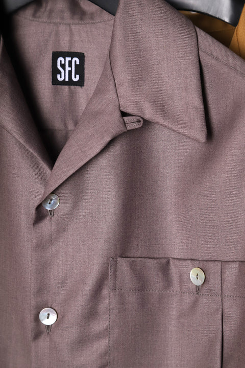 Muted lavender big pocket shirt overshirt