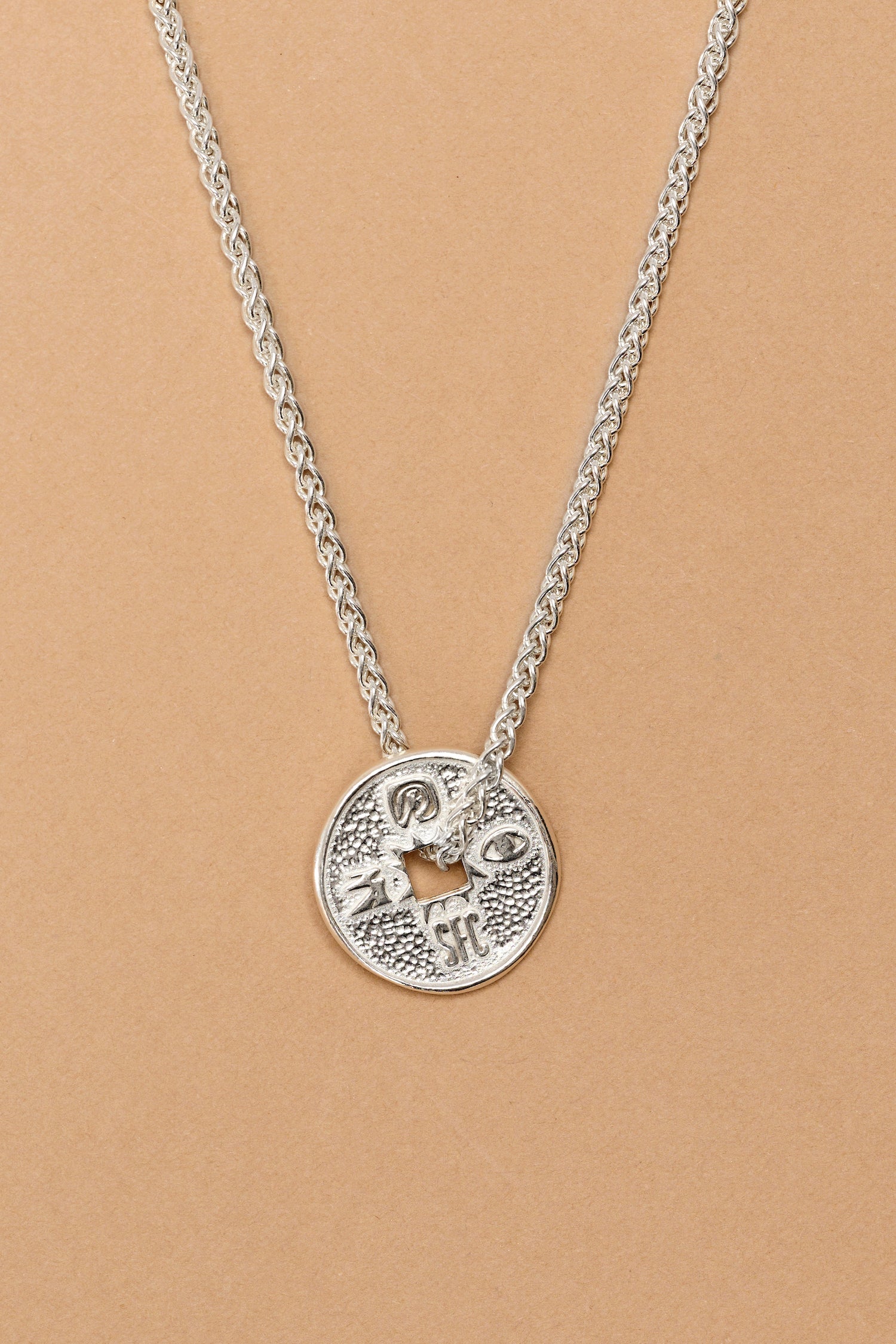 Silver lucky coin necklace – Scott Fraser Collection